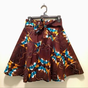 African Print A-line Skirt